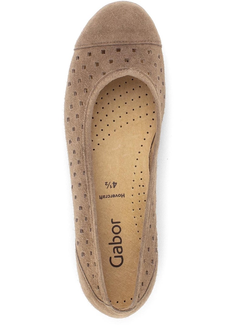 Ballerines perforées Cognac en Nubuck Marron - Kiabi