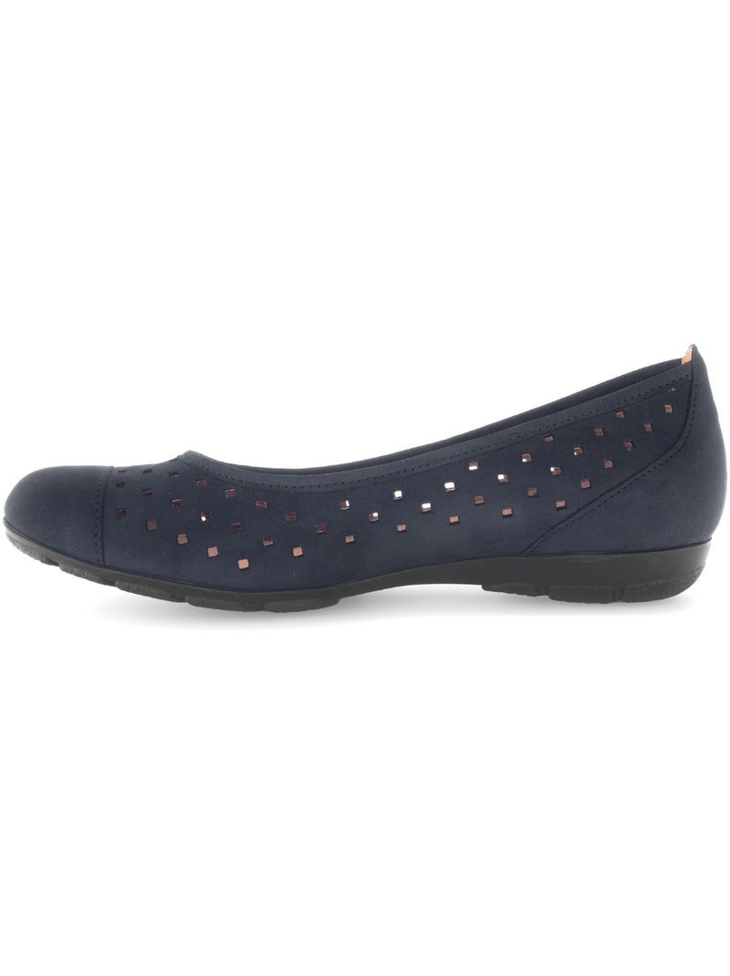 Ballerines perforées  en Nubuck Bleu - Kiabi