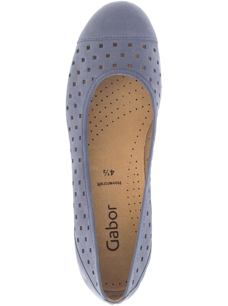 Ballerines perforées  en Nubuck Bleu - Kiabi