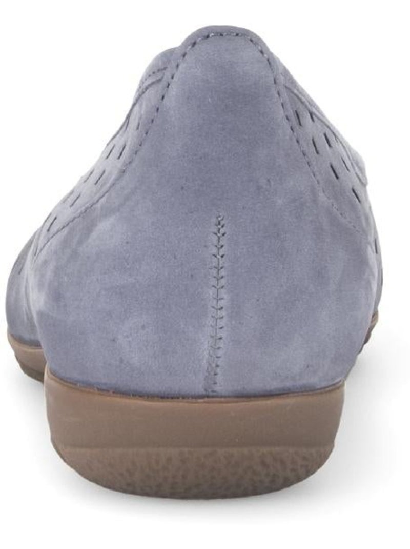 Ballerines perforées  en Nubuck Bleu - Kiabi