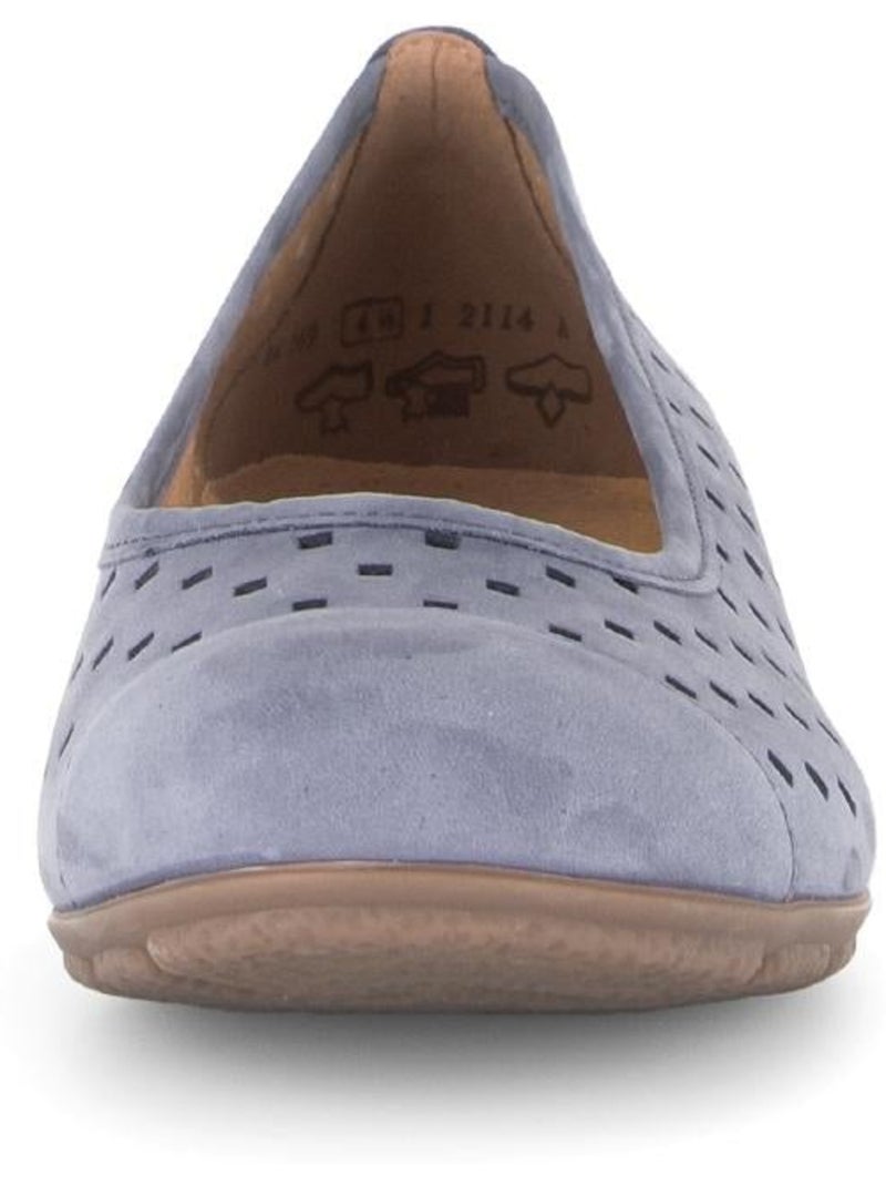 Ballerines perforées  en Nubuck Bleu - Kiabi