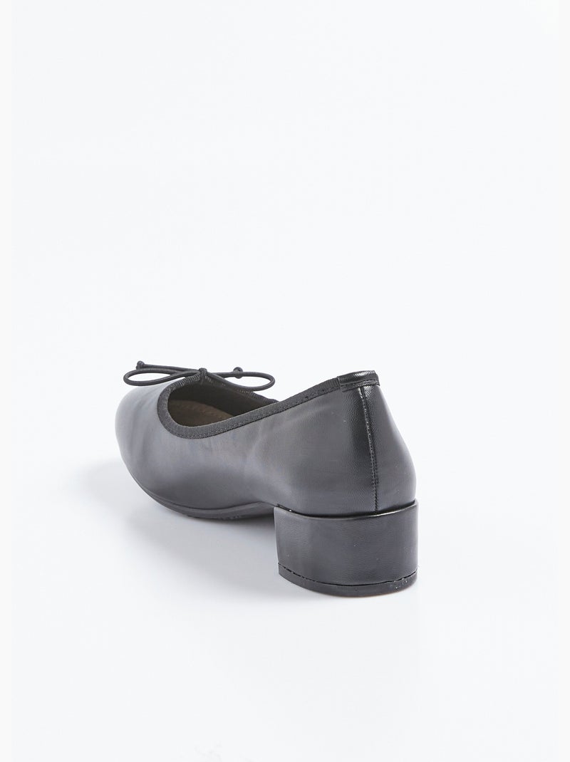 Ballerines petit talon largeur confort - Afibel Noir - Kiabi