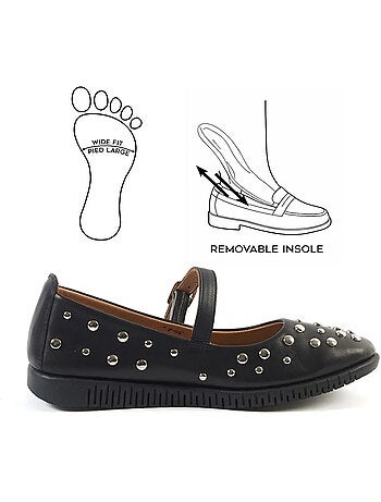 Ballerines pieds larges h - elisa