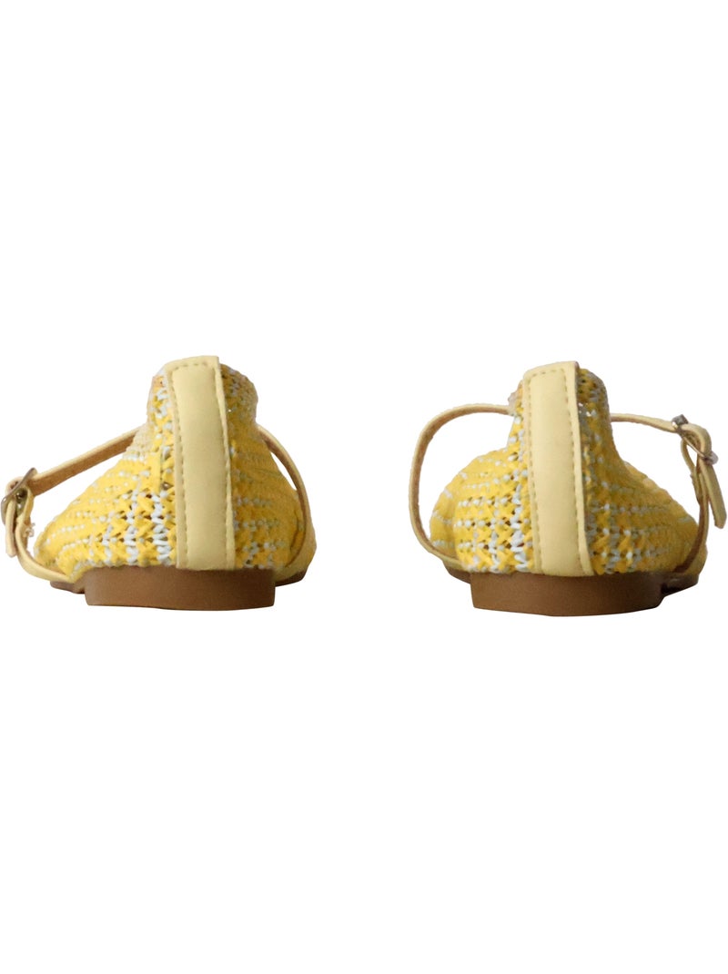 Ballerines Plate à Brides Findlay Jaune - Kiabi