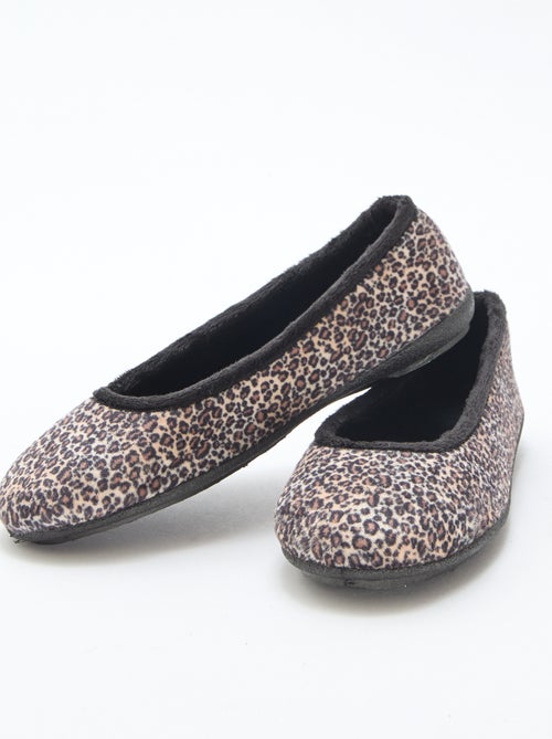 Ballerines plates à motif léopard - Kiabi