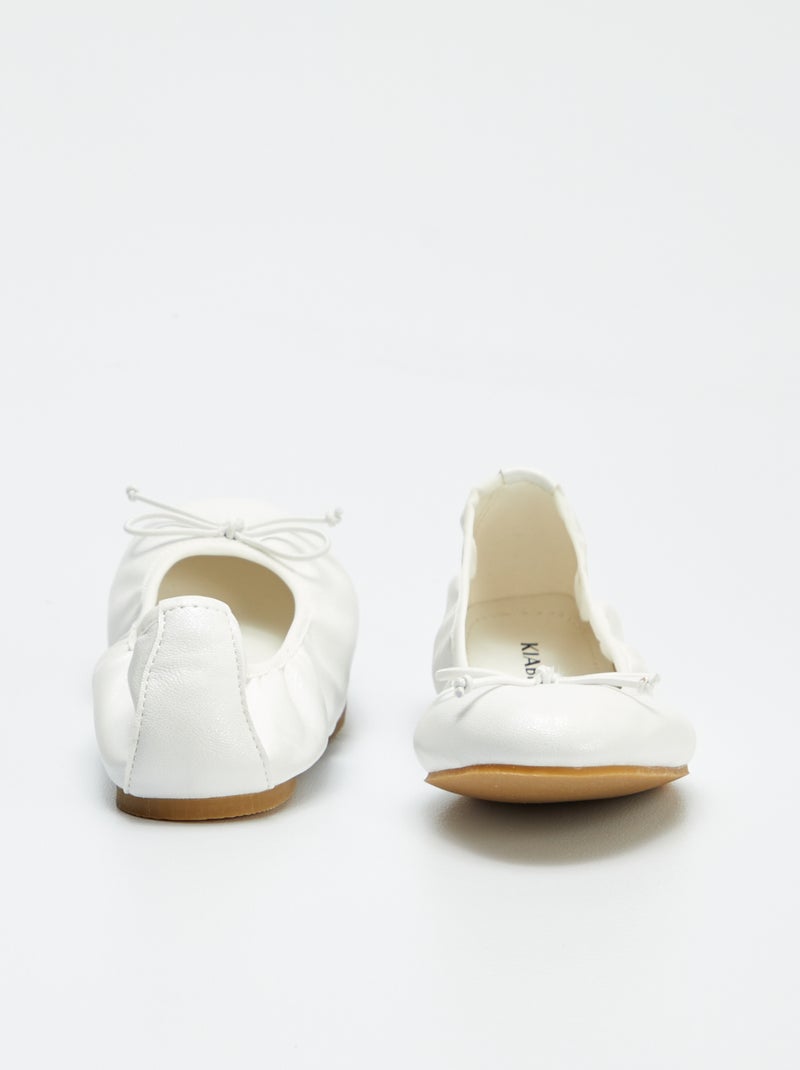 Ballerines plates Blanc - Kiabi