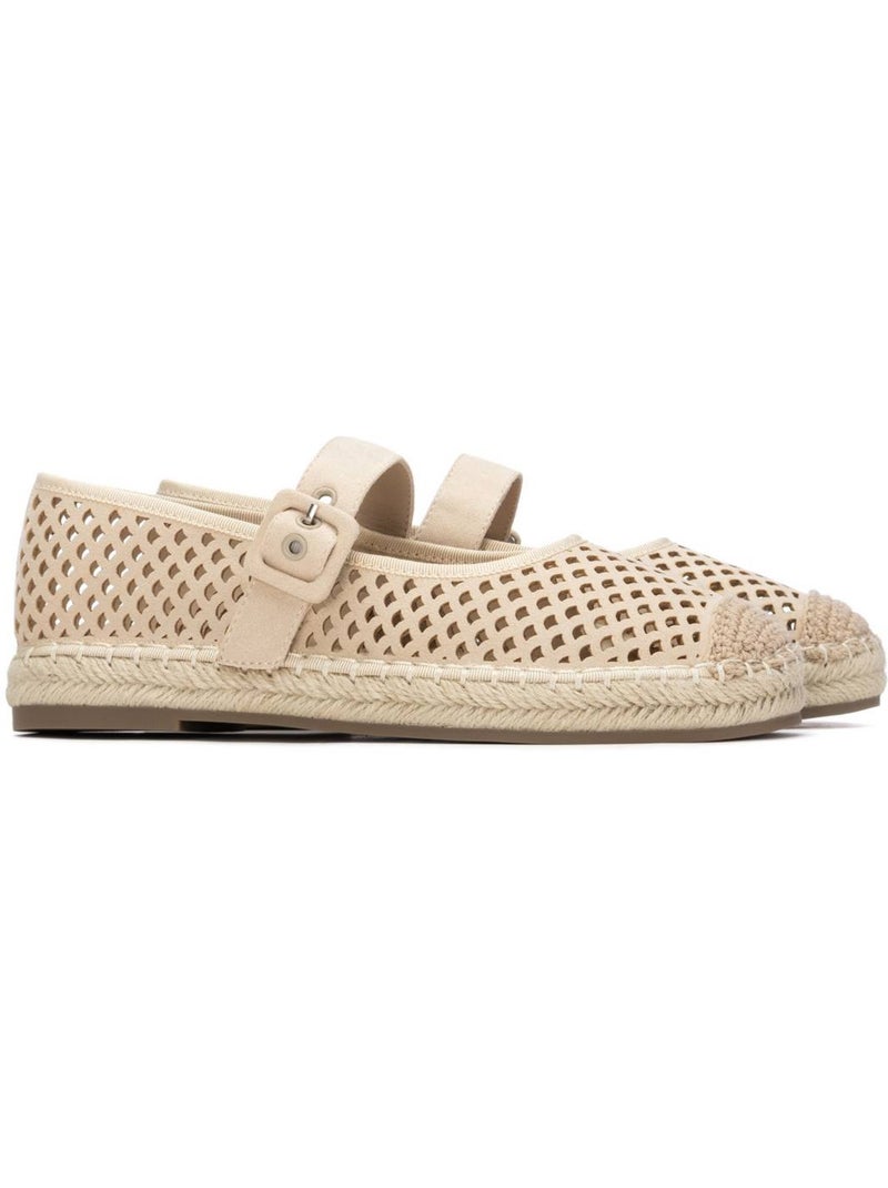 Ballerines plates pour femme ajourées Beige - Kiabi