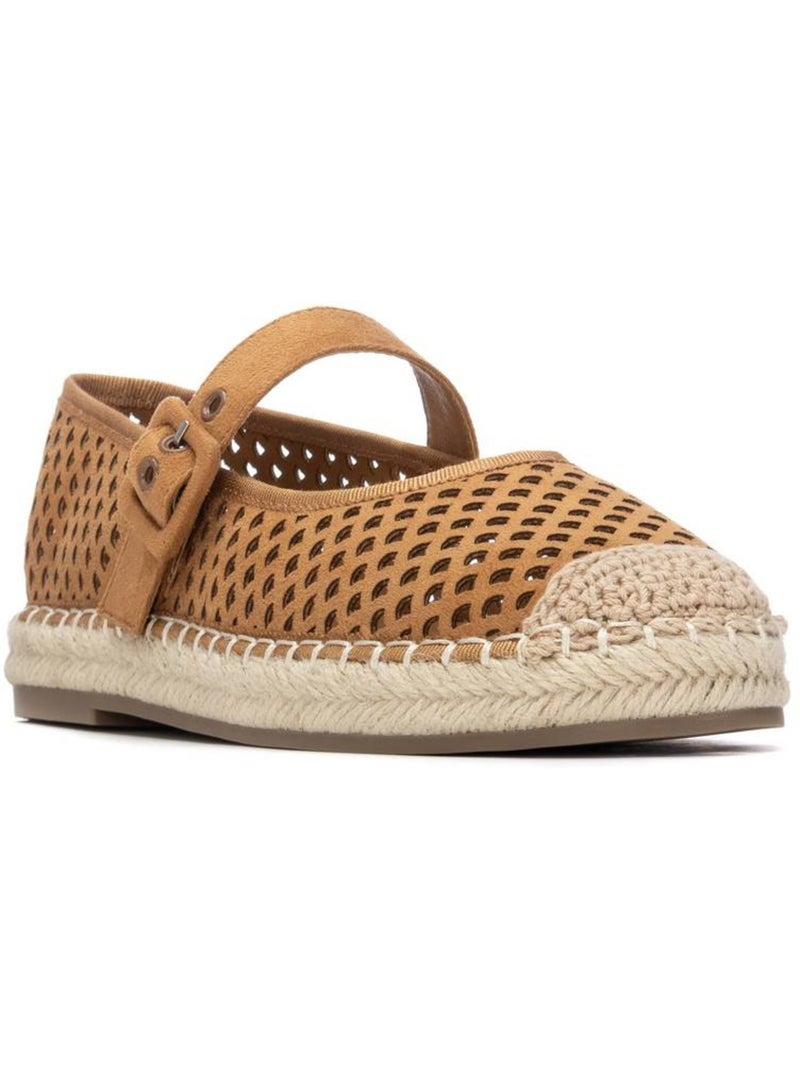 Ballerines plates pour femme ajourées Camel - Kiabi