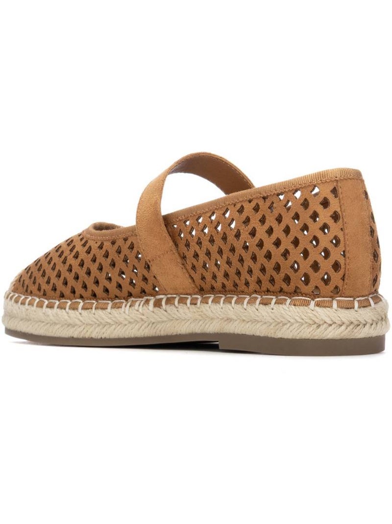 Ballerines plates pour femme ajourées Camel - Kiabi
