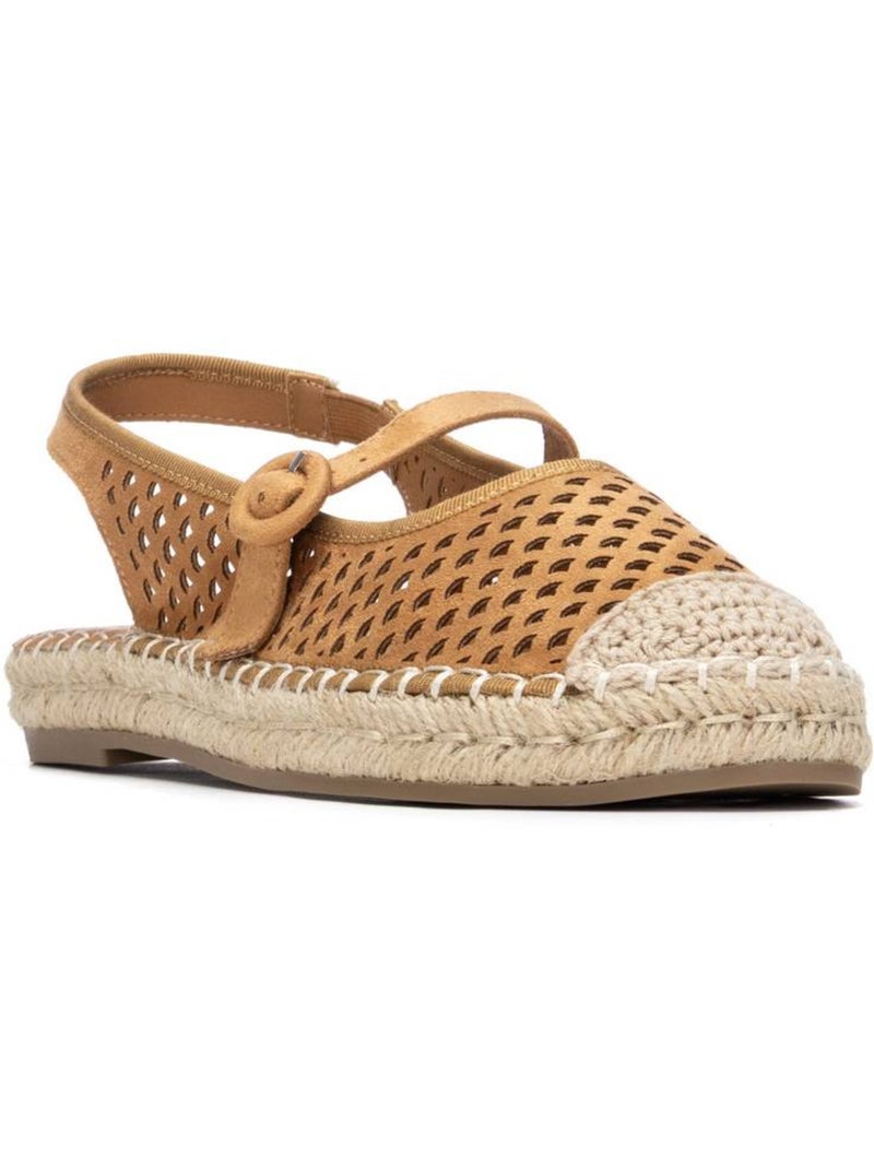Ballerines plates pour femme ajourées Camel - Kiabi