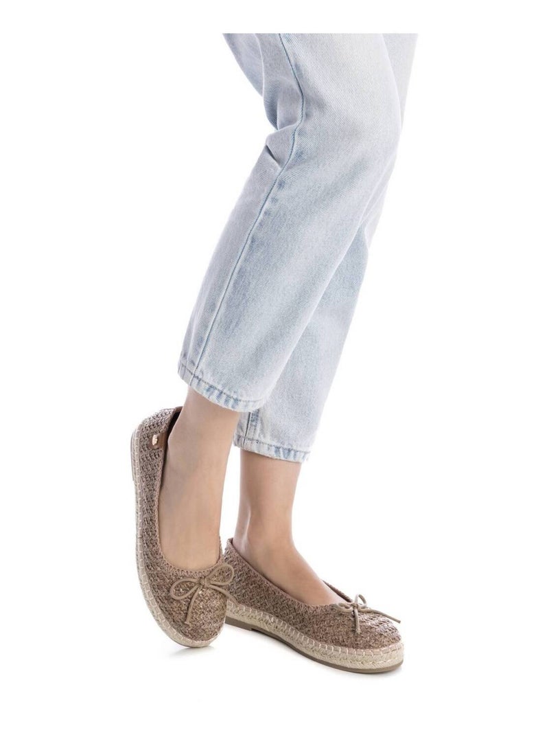 Ballerines plates pour femme avec semelle en jute Taupe - Kiabi