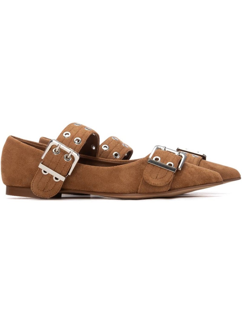 Ballerines plates pour femme Camel - Kiabi