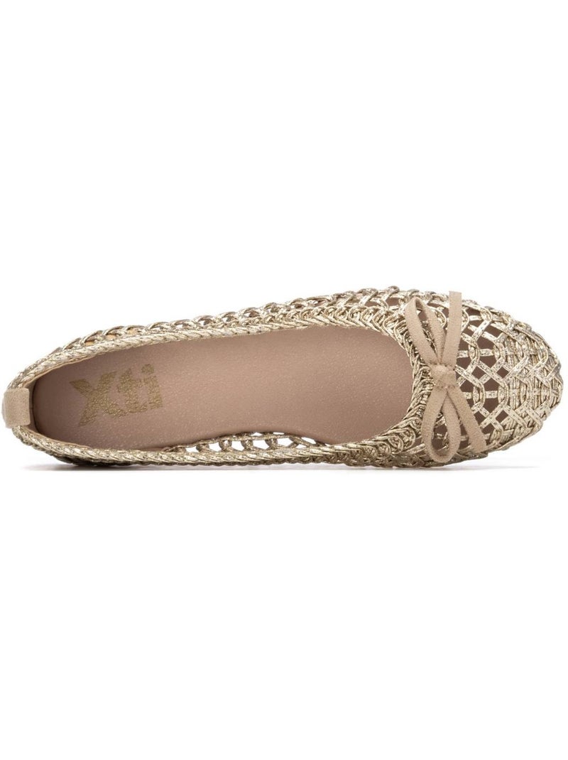 Ballerines plates pour femme Doré/or - Kiabi