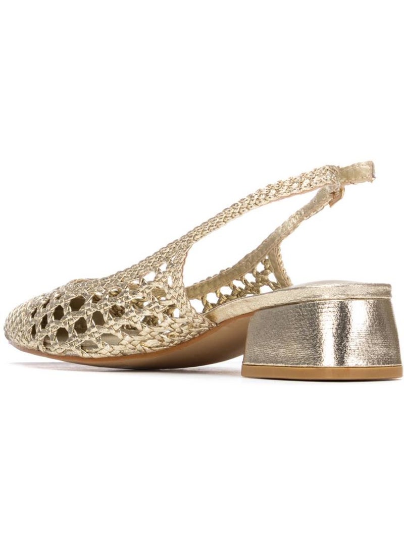 Ballerines plates pour femme Doré/or - Kiabi