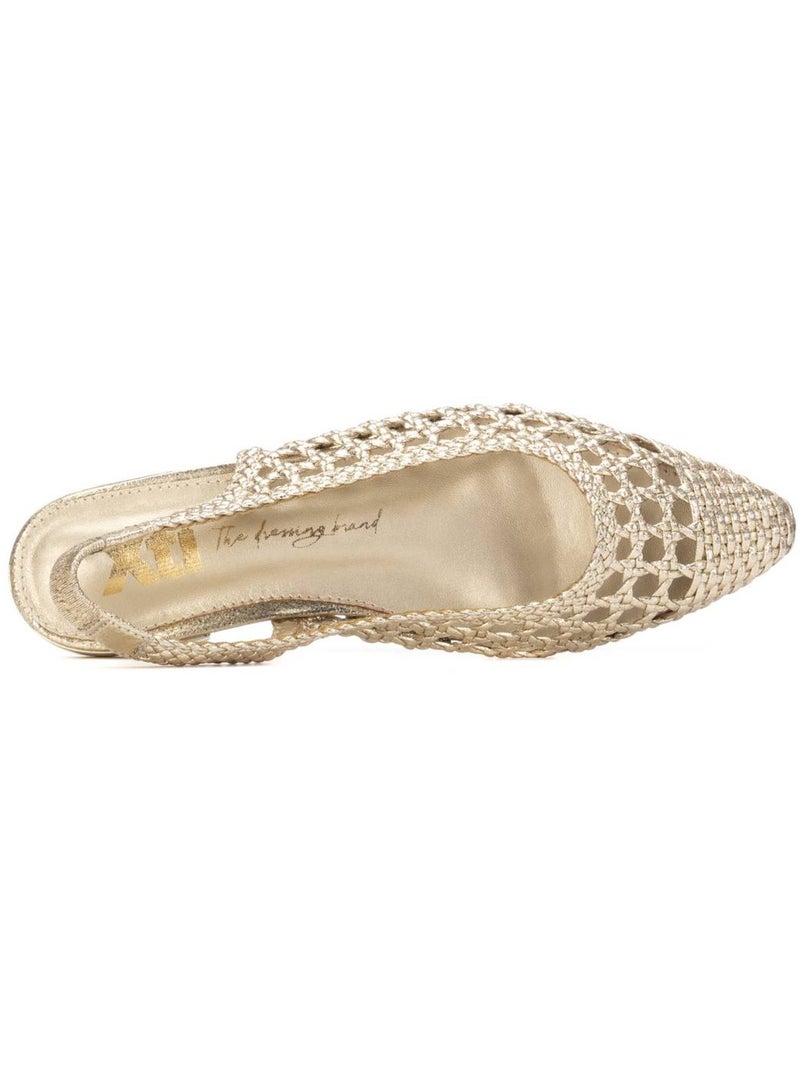 Ballerines plates pour femme Doré/or - Kiabi