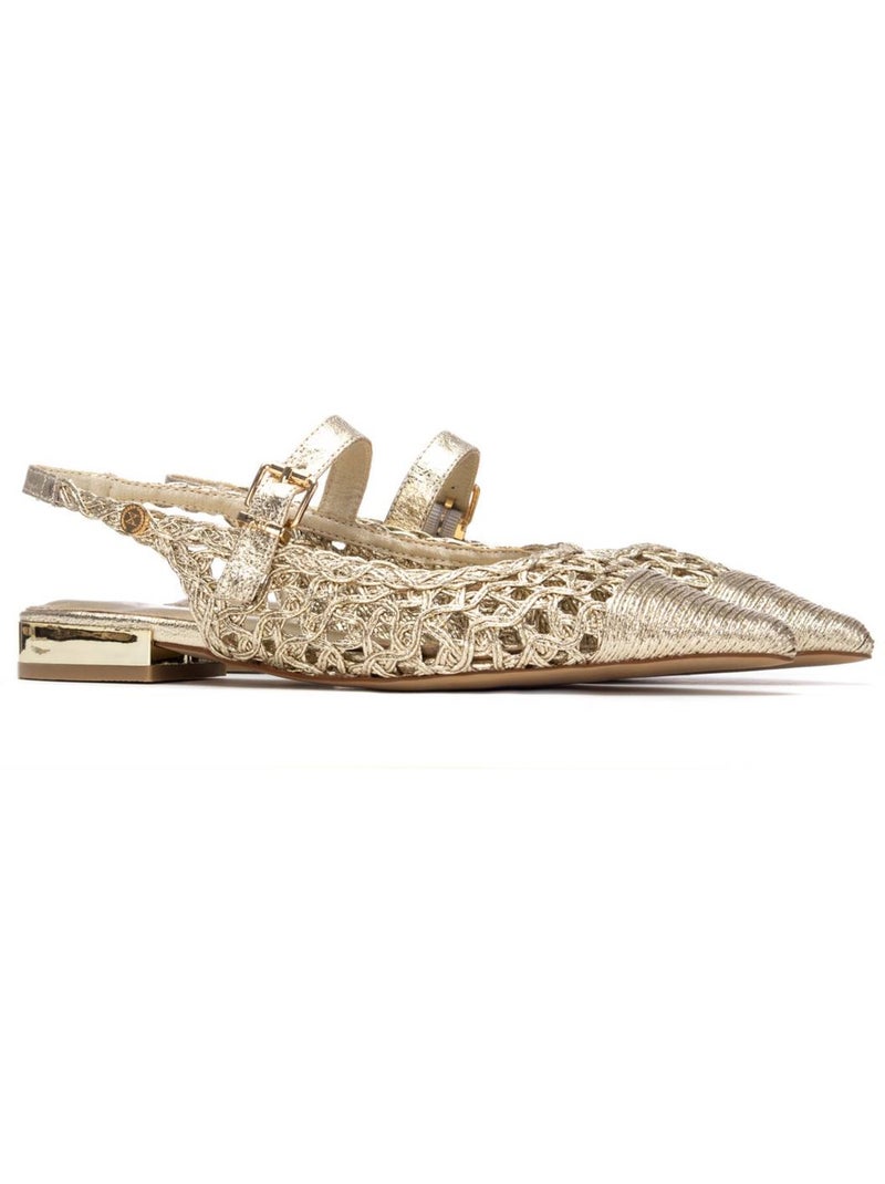 Ballerines plates pour femme Doré/or - Kiabi