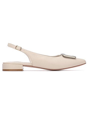 Ballerines plates pour femme ouvertes à l’arrière