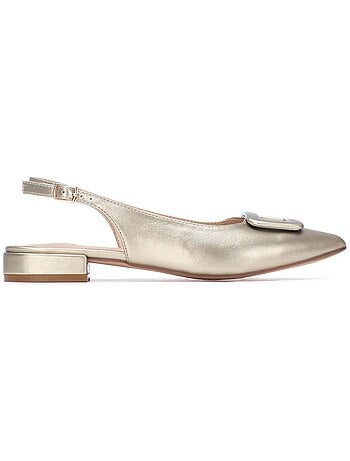 Ballerines plates pour femme ouvertes à l’arrière