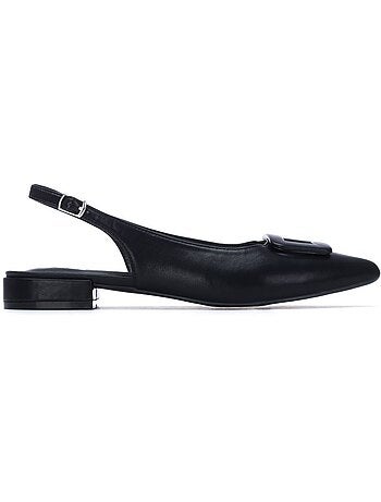 Ballerines plates pour femme ouvertes à l’arrière