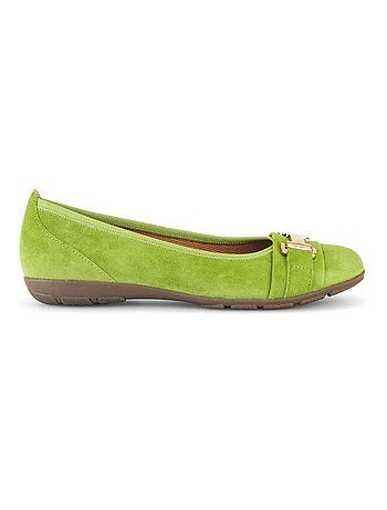 Ballerines pomme en velours