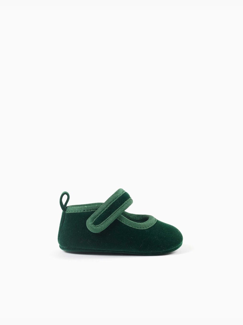 Ballerines pré-marche en velours Multicolore - Kiabi