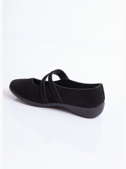 Ballerines scratchées cuir fabriquées en france - afibel - Kiabi