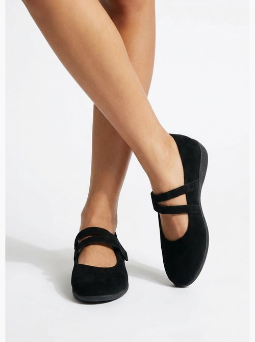Ballerines scratchées cuir fabriquées en france - afibel - Kiabi