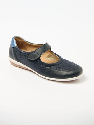 Ballerines scratchées pieds sensibles grande largeur