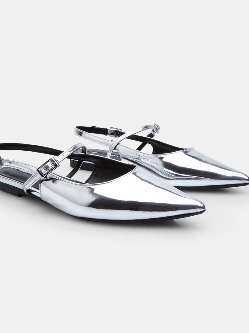 Ballerines Slingback BATA Red Label confortables Argent - Kiabi