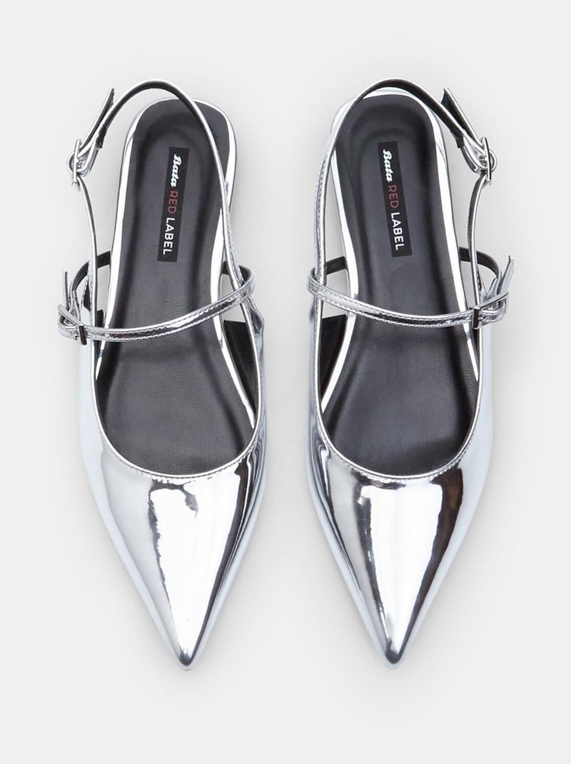 Ballerines Slingback BATA Red Label confortables Argent - Kiabi