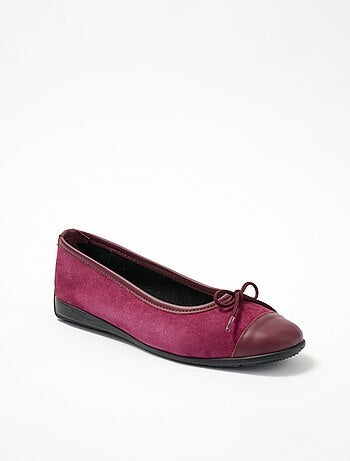 Ballerines souples en cuir largeur confort