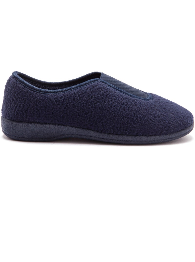 Ballerines souples en fibre polaire - PEDICONFORT Bleu marine - Kiabi