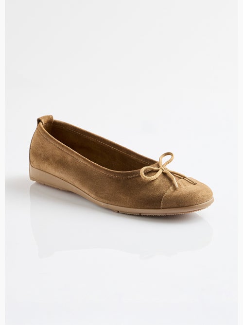 Ballerines souples largeur confort cuir velouté - afibel - Kiabi Ballerines souples largeur confort cuir velouté - afibel - Kiabi