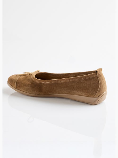 Ballerines souples largeur confort cuir velouté - afibel - Kiabi Ballerines souples largeur confort cuir velouté - afibel - Kiabi