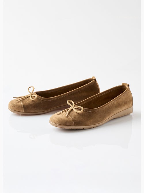 Ballerines souples largeur confort cuir velouté - afibel - Kiabi Ballerines souples largeur confort cuir velouté - afibel - Kiabi