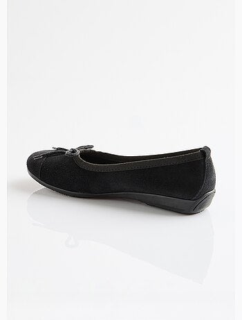 Ballerines souples largeur confort cuir velouté - afibel