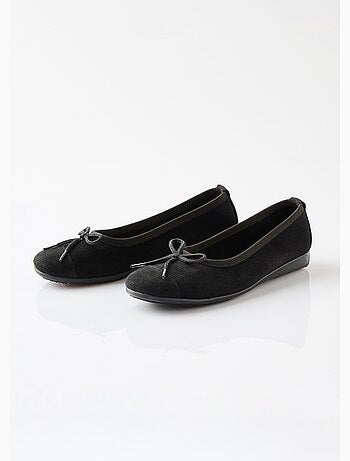 Ballerines souples largeur confort cuir velouté - afibel