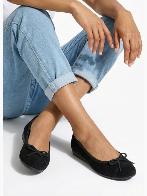 Ballerines souples largeur confort cuir velouté - afibel - Kiabi Ballerines souples largeur confort cuir velouté - afibel - Kiabi