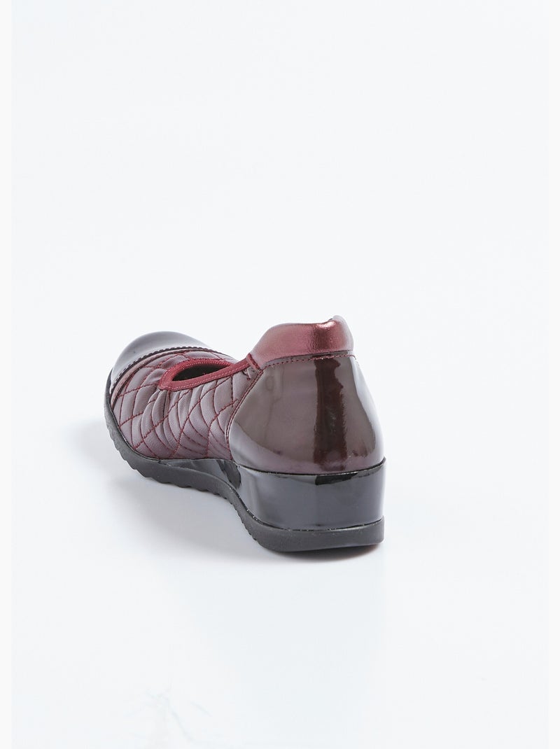 Ballerines stretch compensées largeur confort - Afibel Bordeaux - Kiabi