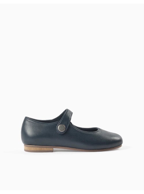 Ballerines style mary jane en cuir - Kiabi