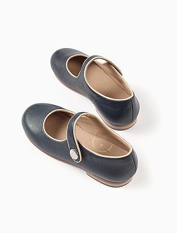 Ballerines T-Bar en Cuir