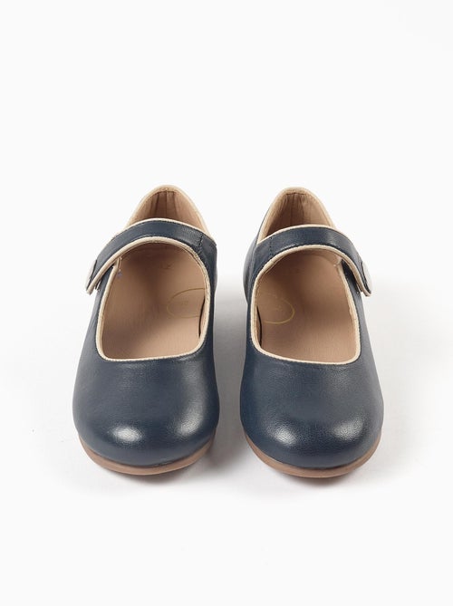 Ballerines T-Bar en Cuir - Kiabi