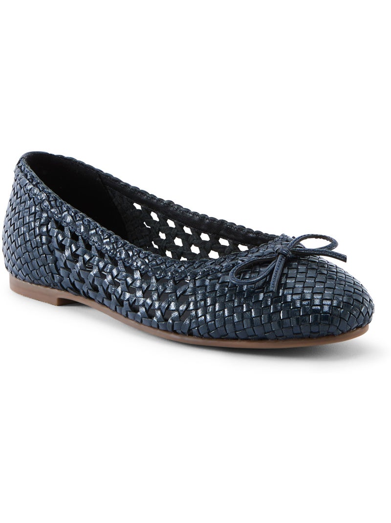 Ballerines tout cuir tressées - PEDICONFORT Bleu marine - Kiabi