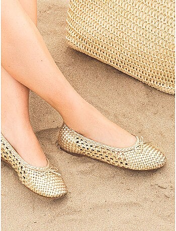 Ballerines tout cuir tressées - PEDICONFORT