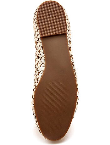 Ballerines tout cuir tressées