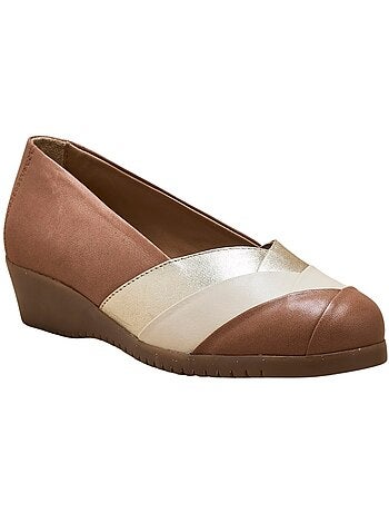 Ballerines tricolore tout cuir - PEDICONFORT