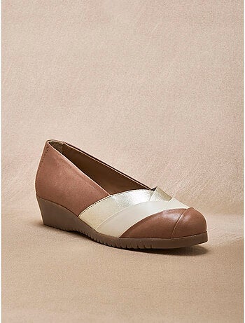 Ballerines tricolore tout cuir - PEDICONFORT