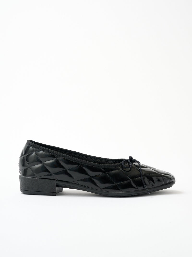 Ballerines vegan largeur standard - Afibel Noir - Kiabi