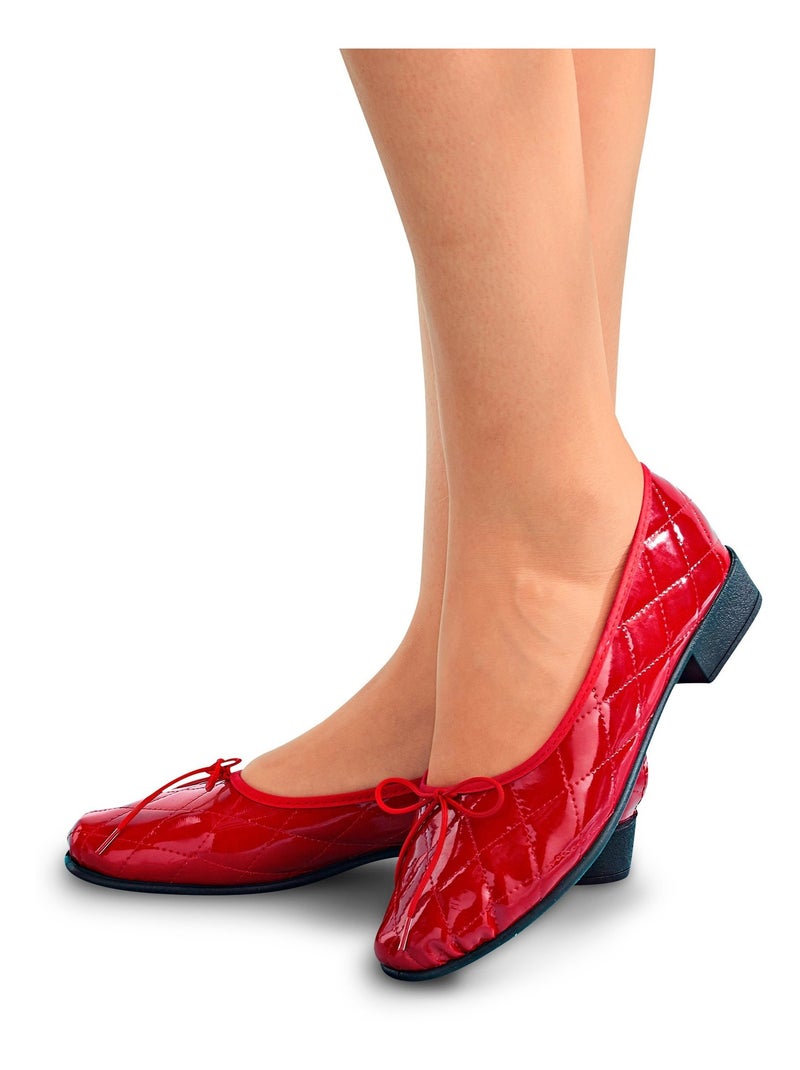 Ballerines vegan largeur standard - Afibel Rouge - Kiabi