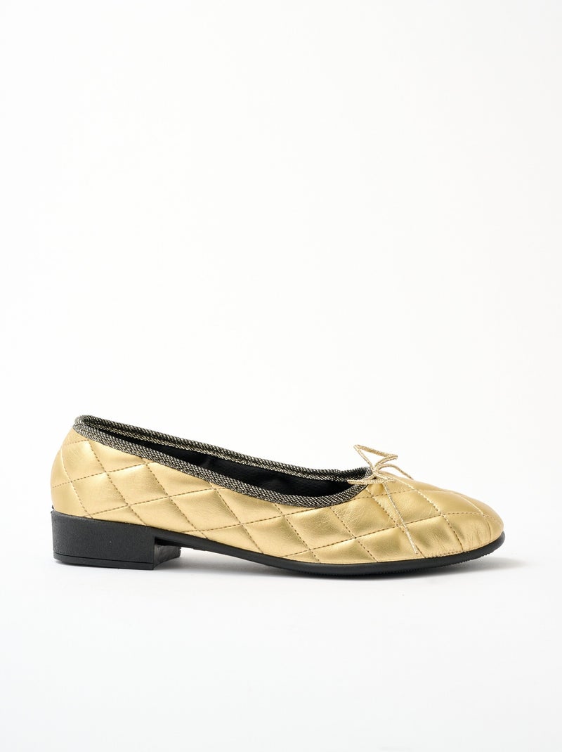 Ballerines vegan largeur standard Doré/or - Kiabi